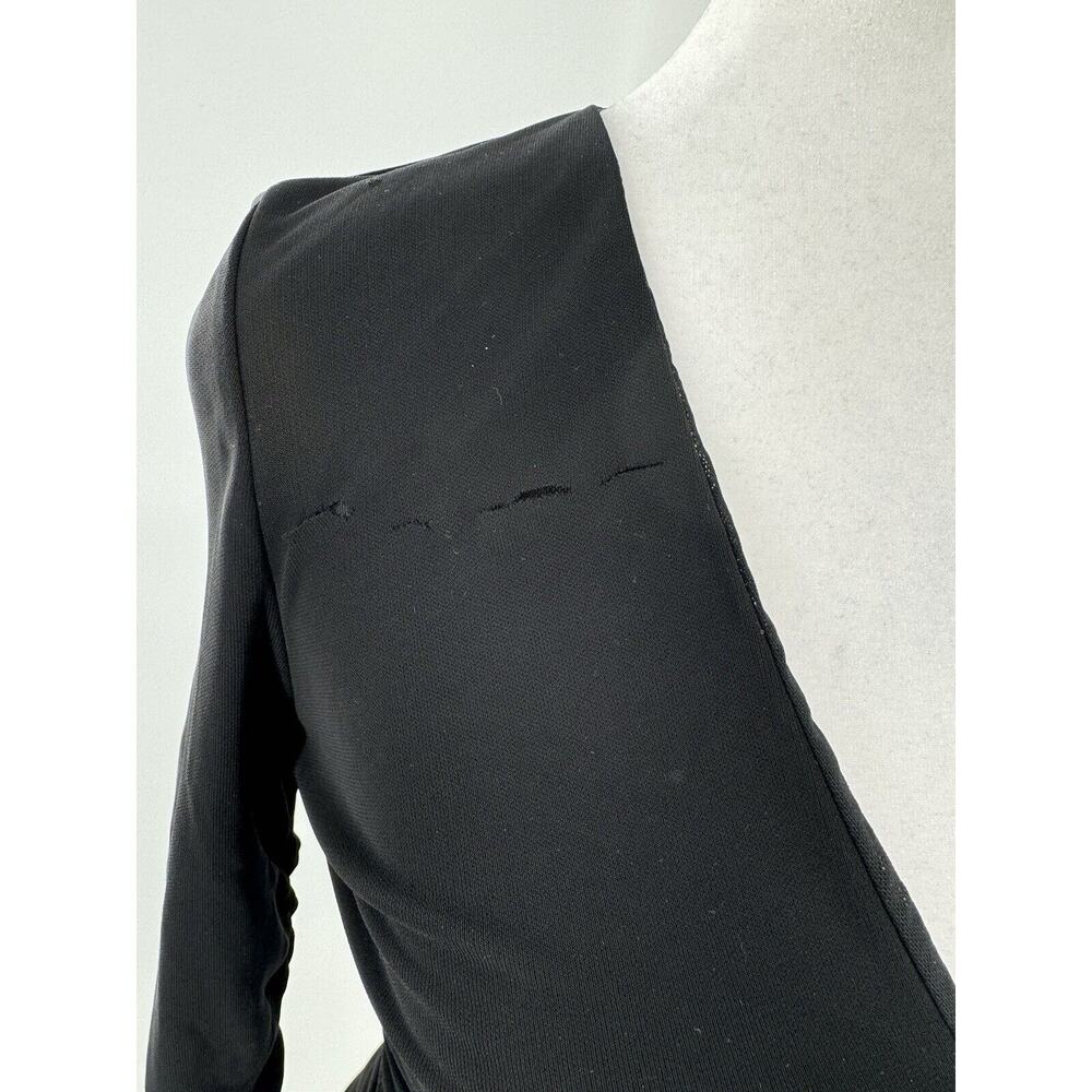 Pinko Dress Sz XS Rouched Party Grunge Holes Black Sexy Cocktail Whimsigoth Emo - Picture 3 of 16